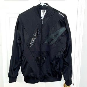 adidas black vintage archive series bomber jacket size small men’s